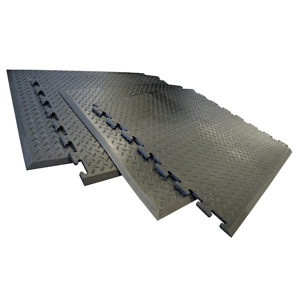 Rubber-Cal "Foot-Rest" Interlocking Anti-Fatigue Floor Mat - 1/2 in x 28 in x 31 in - Finished Tile - 03_146_WEB