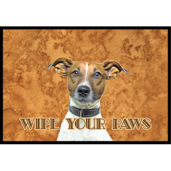 Carolines Treasures Jack Russell Terrier Wipe your Paws Indoor or Outdoor Mat - KJ1218MAT