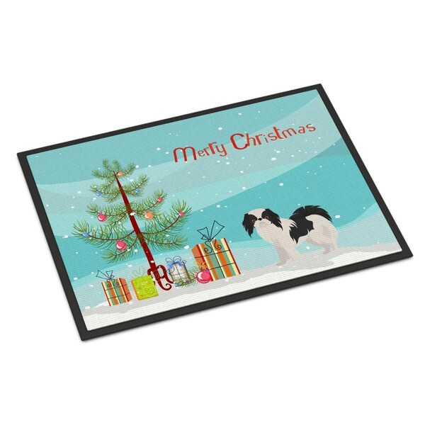 Carolines Treasures 24 x 36 in. Japanese Chin Christmas Tree Indoor or Outdoor Mat - CK3462JMAT