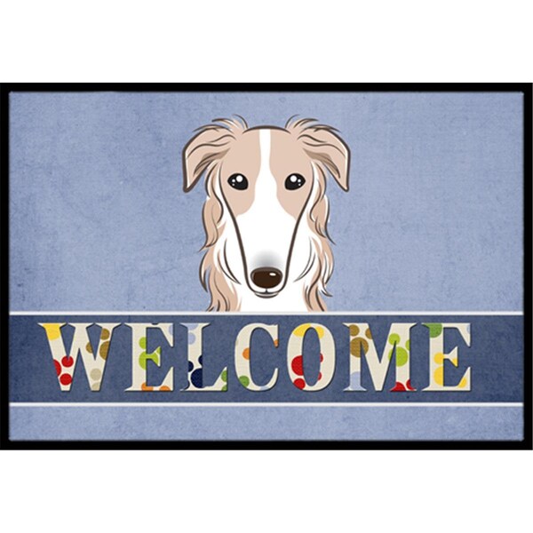 Carolines Treasures Borzoi Welcome Indoor and Outdoor Mat- 24 x 36 in. - BB1414JMAT