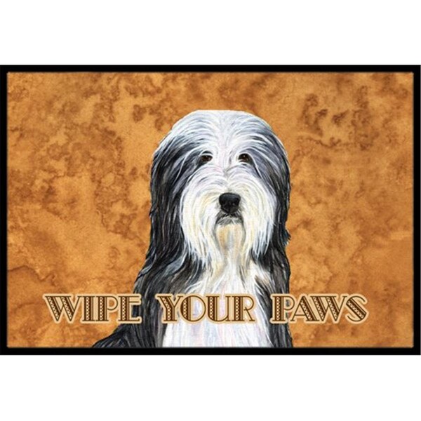 Jensendistributionservices 18 X 27 In. Bearded Collie Wipe Your Paws Indoor Or Outdoor Mat - MI2553986