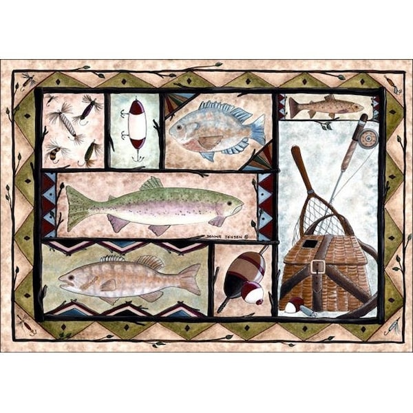 H2H DM 57 Fishing Doormat; Brown - H2726142