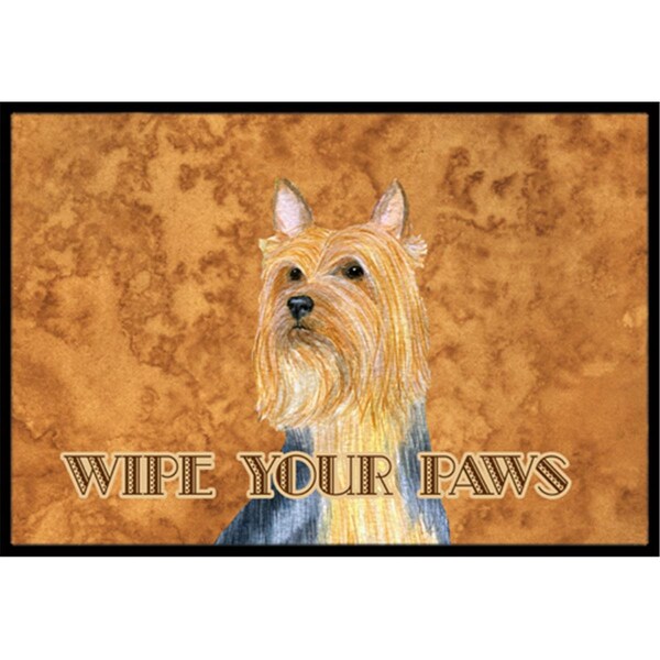 Carolines Treasures 24 x 36 In. Silky Terrier Wipe Your Paws Indoor Or Outdoor Mat - LH9445JMAT
