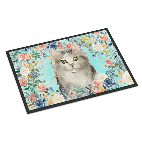 Carolines Treasures 24 x 36 in. Ragamuffin Spring Flowers Indoor or Outdoor Mat - CK3395JMAT