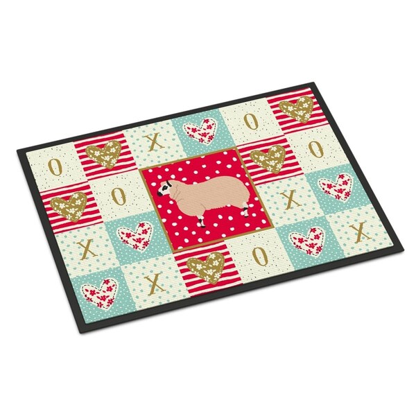Carolines Treasures 24 x 36 in. Kerry Hill Sheep Love Indoor or Outdoor Mat - CK5406JMAT