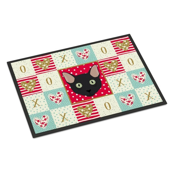 Carolines Treasures 24 x 36 in. Mandalay Cat Love Indoor or Outdoor Mat - CK5131JMAT