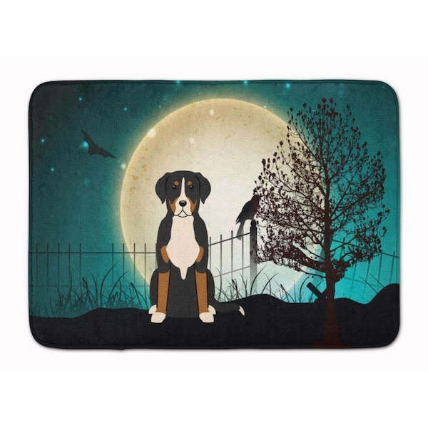 Carolines Treasures Halloween Greater Swiss Mountain Dog Machine Washable Memory Foam Mat - BB2227RUG