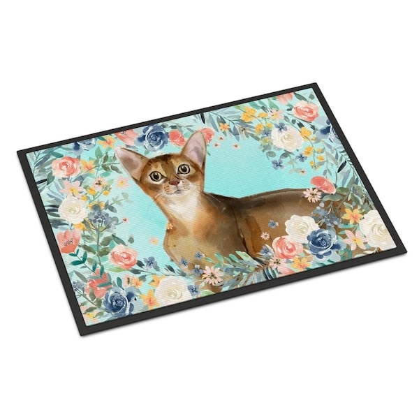 Carolines Treasures 18 x 27 in. Abyssinian Spring Flowers Indoor or Outdoor Mat - CK3386MAT