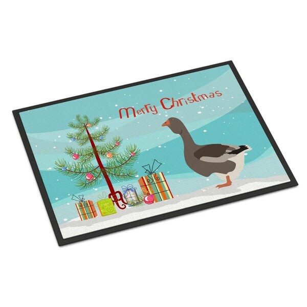Carolines Treasures Toulouse Goose Christmas Indoor or Outdoor Mat - 18 x 27 in. - BB9264MAT