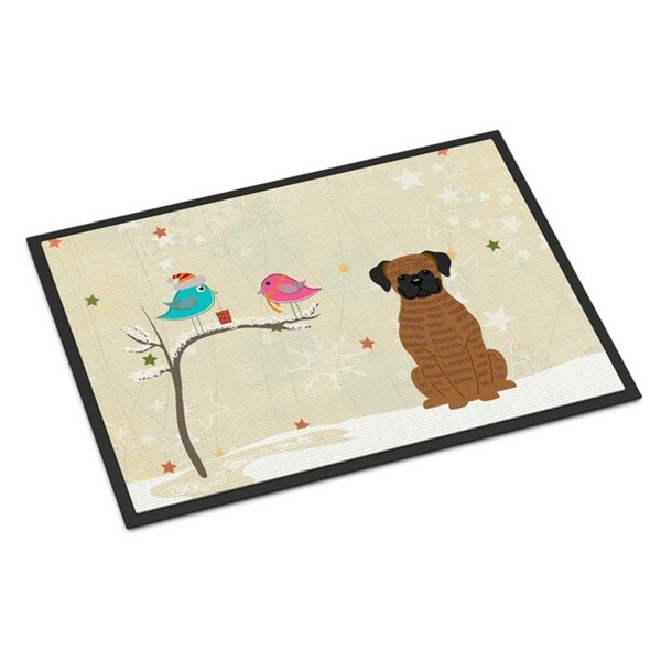 Micasa Christmas Presents Between Friends Brindle Boxer Indoor or Outdoor Mat24 x 0.25 x 36 in. - MI717287