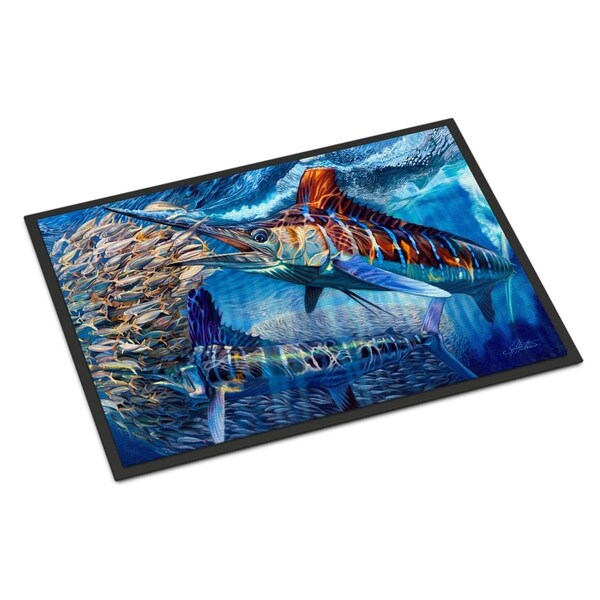 Carolines Treasures 18 x 27 in. White Night White Marlin Indoor or Outdoor Mat - JMA2008MAT