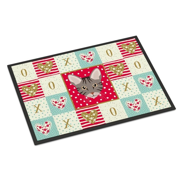 Carolines Treasures 24 x 36 in. Ocicat Cat Love Indoor or Outdoor Mat - CK5138JMAT