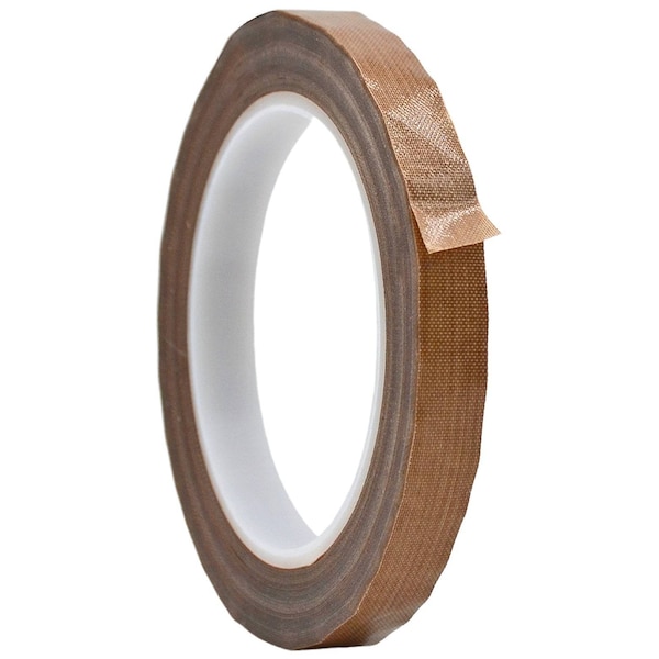 Wod Tape TFE28SW PTFE Fiberglass Cloth Teflon Tape Self Wound: 1/2 in. x 36 yds, 72PK - WOD TFE28SW-00500-72-36-BRO