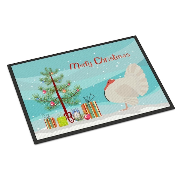 Carolines Treasures White Holland Turkey Christmas Indoor or Outdoor Mat - 24 x 36 in. - BB9350JMAT