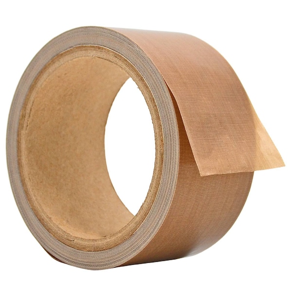 Wod Tape TFE28NA PTFE Fiberglass Cloth Teflon Tape Non Adhesive: 2 in. x 36 yds, 18PK - WOD TFE28NA-02000-18-36-BRO