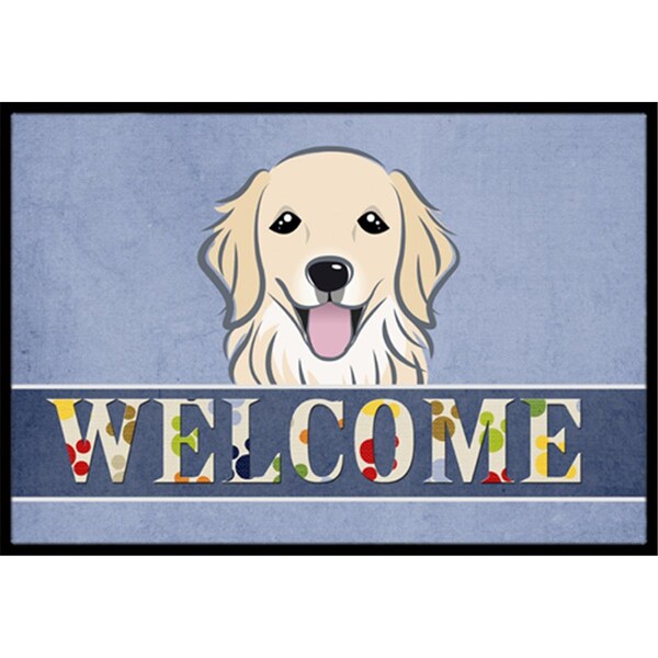 Carolines Treasures Golden Retriever Welcome Indoor and Outdoor Mat- 18 x 27 in. - BB1391MAT