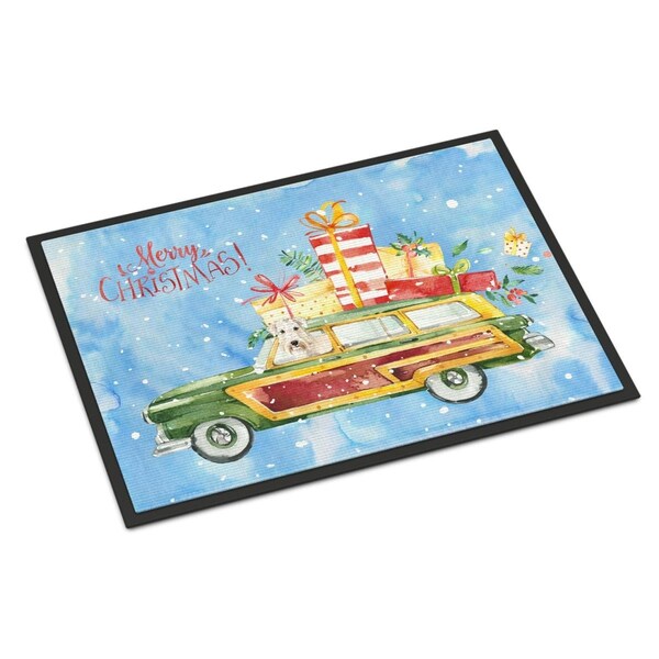 Carolines Treasures 24 x 36 in. Merry Christmas Wheaten Terrier Indoor or Outdoor Mat - CK2428JMAT