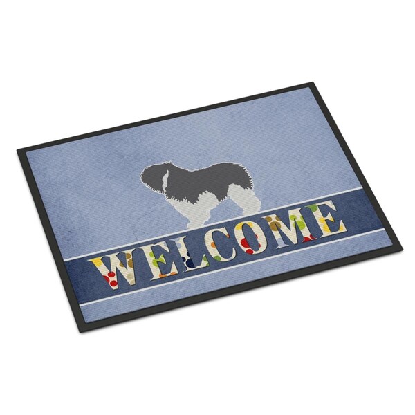 Carolines Treasures 24 x 36 in. Polish Lowland Sheepdog Dog Welcome Indoor or Outdoor Mat - BB5536JMAT