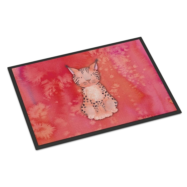 Carolines Treasures 24 x 36 in. Lynx Watercolor Indoor or Outdoor Mat - BB7397JMAT