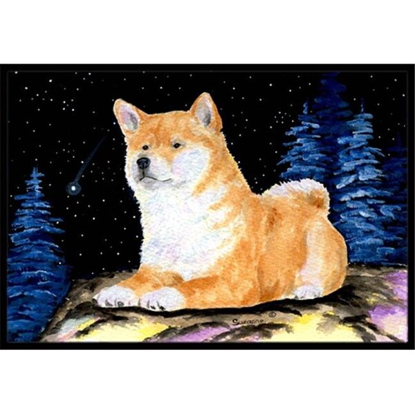 Carolines Treasures Carolines Treasures SS8445MAT 18 x 27 in. Starry Night Shiba Inu Indoor Outdoor Doormat - SS8445MAT