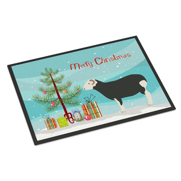 Carolines Treasures Herwick Sheep Christmas Indoor or Outdoor Mat, 18 x 27 in. - BB9337MAT