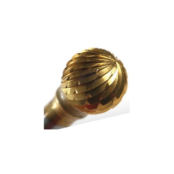 Champion Cutting Tool Ball Shaped Carbide Bur for Contour / Hole Deburring / Milling, 1in Cut Dia, 15/16in LOC - CHA SD9