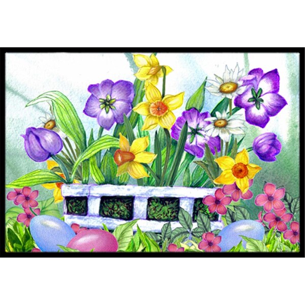Carolines Treasures Finding Easter Eggs Indoor and Outdoor Mat- 24 x 36 in. - PJC1099JMAT