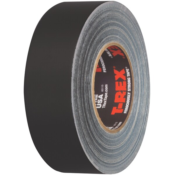 T-Rex Premium Cloth Tape, Black, 48mmX35Yd - PC 745 BLK 48MM X 35YD-24 RLS/CS