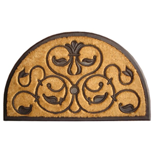 Jensendistributionservices 30 in. x 18 in. Twisted Leaves Design Rubber Coir Doormats - Attractive Floor Mats - MI2592391