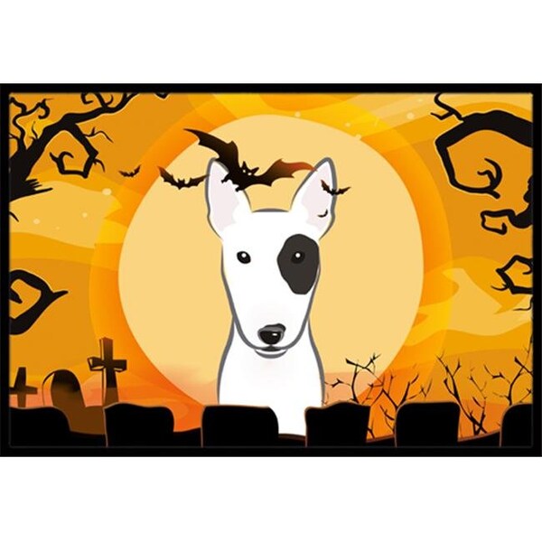 Carolines Treasures Carolines Treasures BB1767JMAT Halloween Bull Terrier Indoor & Outdoor Mat; 24 x 36 in. - BB1767JMAT