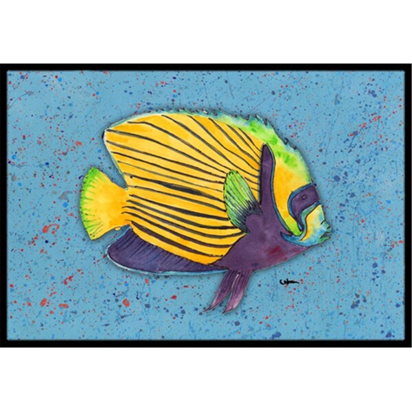 Carolines Treasures 24 x 36 In. Tropical Fish on Blue Indoor or Outdoor Mat - 8579JMAT