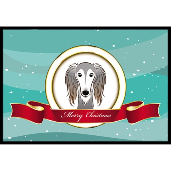 Carolines Treasures Saluki Merry Christmas Indoor and Outdoor Mat- 24 x 36 in. - BB1539JMAT