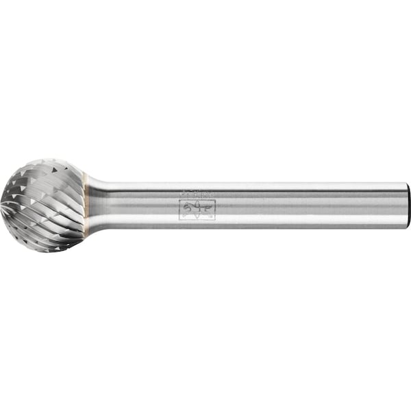Pferd Carbide Bur - Ball Shape, DBL Cut - 1/2" x 7/16" x 1/4" Shank - SD-5 - 24582