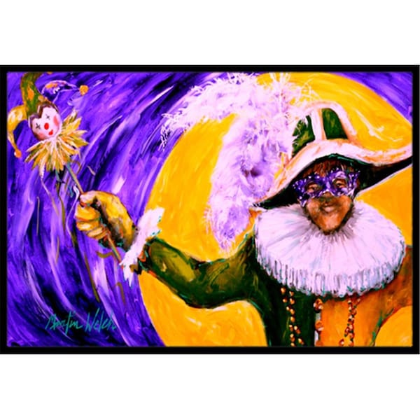 Carolines Treasures 18 x 27 in. Mardi Gras Hey Mister Indoor and Outdoor Doormat - MW1109MAT