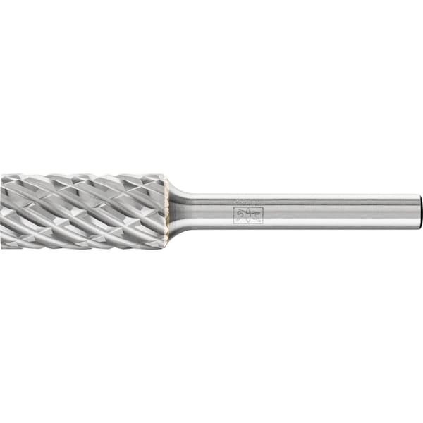 Pferd Carbide Bur - Cylind. Plain End, STEEL Cut - 1/2" x 1" x 1/4" Shank - SA-5 - 24108