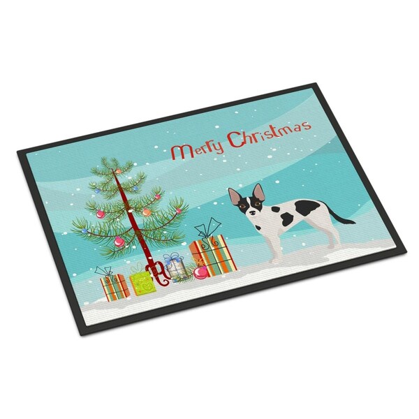 Carolines Treasures 18 x 27 in. Jackhuahua Christmas Tree Indoor or Outdoor Mat - CK3843MAT