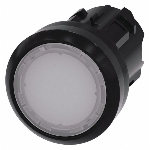 Operador de botón pulsador iluminado Siemens, 22 mm, blanco - 3SU1001-0AB60-0AA0