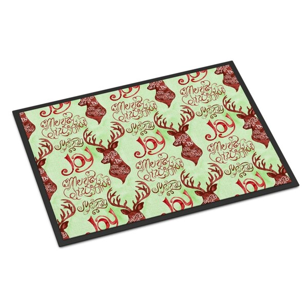 Micasa Merry Christmas Joy Reindeer Indoor or Outdoor Mat24 x 36 in. - MI228481
