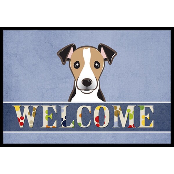 Carolines Treasures Jack Russell Terrier Welcome Indoor and Outdoor Mat- 18 x 27 in. - BB1447MAT
