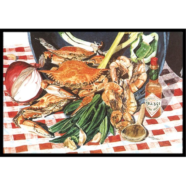 Carolines Treasures 18 x 27 in. Crab Boil Indoor and Outdoor Doormat - 8537MAT