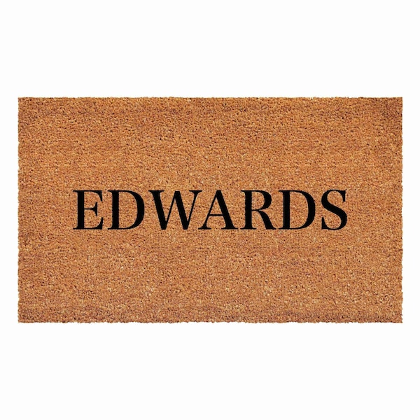 Calloway Mills Personalized Door Mat, Black, Natural, 24 in W x 48 in L - 111262448