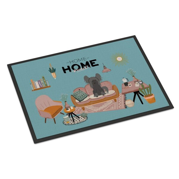Carolines Treasures 24 x 36 in. Black Chinese Crested Sweet Home Indoor or Outdoor Mat - CK7957JMAT