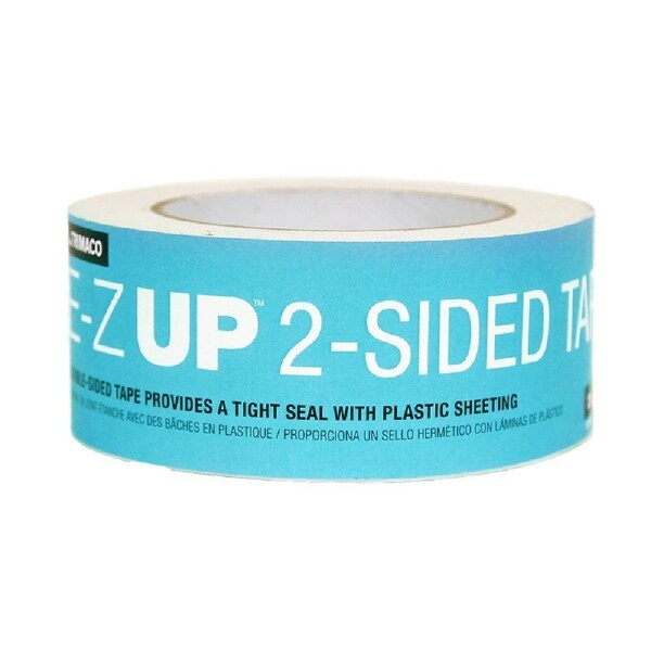 E-Z Up Adhesive Tape, Double Sided, Heavy-Duty, 60 ft L, 2 in W, White - 54744