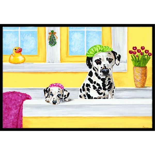 Carolines Treasures Bath Day Dalmatian Indoor or Outdoor Mat- 24 x 36 - AMB1099JMAT