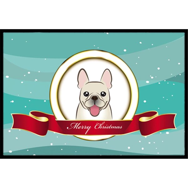 Carolines Treasures French Bulldog Merry Christmas Indoor and Outdoor Mat- 18 x 27 in. - BB1548MAT