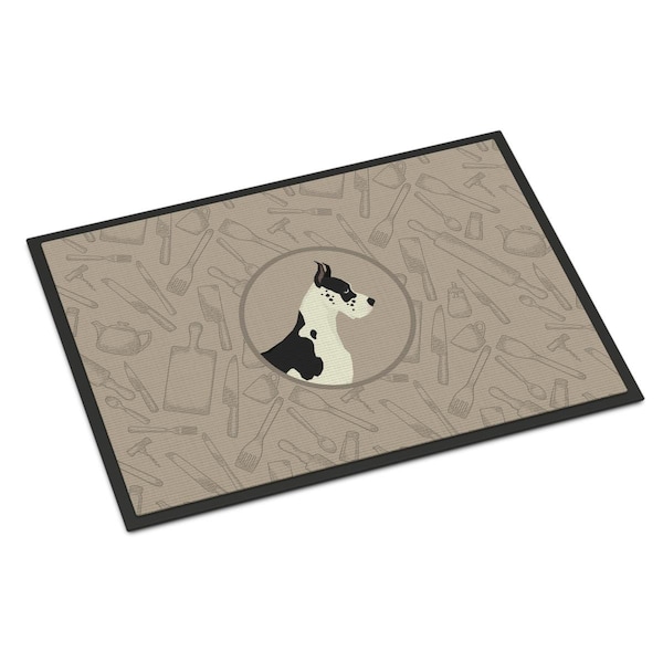 Carolines Treasures 24 x 36 in. Great Dane in the Kitchen Indoor or Outdoor Mat - CK2189JMAT