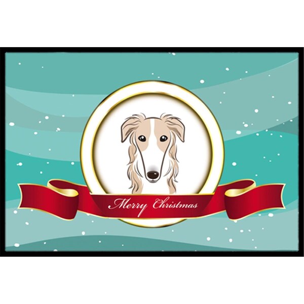 Carolines Treasures Borzoi Merry Christmas Indoor and Outdoor Mat- 18 x 27 in. - BB1538MAT