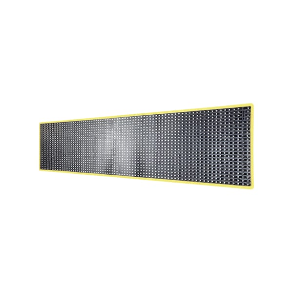 Rhino Mats K-Series Safety Tract Drainage Mat, Rubber, Drainage Holes, 3 ft W x 10 ft L, Black - ST-36120BY