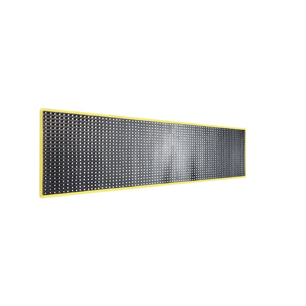 Rhino Mats K-Series Safety Tract Drainage Mat, Rubber, Drainage Holes, 3 ft W x 10 ft L, Black - ST-36120BY
