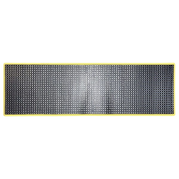Rhino Mats K-Series Safety Tract Drainage Mat, Rubber, Drainage Holes, 3 ft W x 10 ft L, Black - ST-36120BY